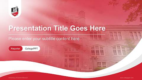 University of Central Missouri Lecture Sharing and Networking Event PPT Template