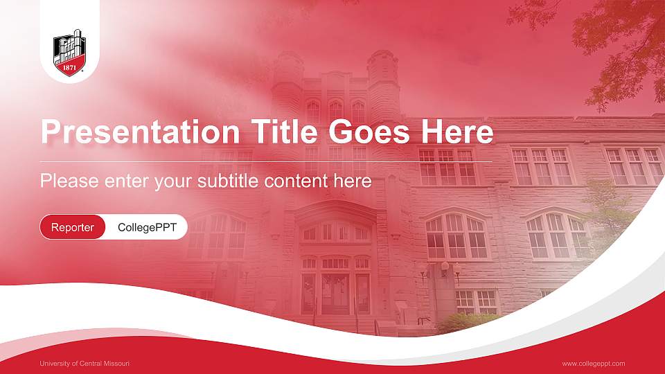 University of Central Missouri Lecture Sharing and Networking Event PPT Template16:9 ratio PPT effect preview image