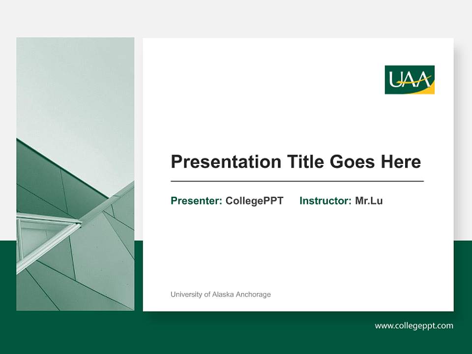 University of Alaska Anchorage General Purpose PPT Template4:3 ratio PPT effect preview image6
