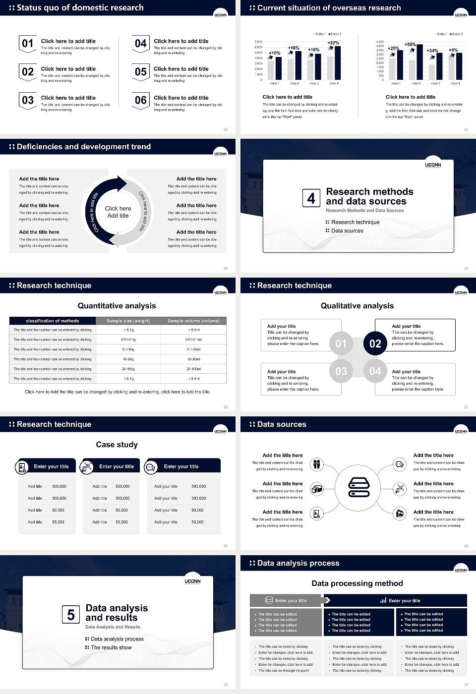 University of Connecticut-Hartford Campus Graduation Thesis Defense PPT Template16:9 ratio PPT effect preview image4