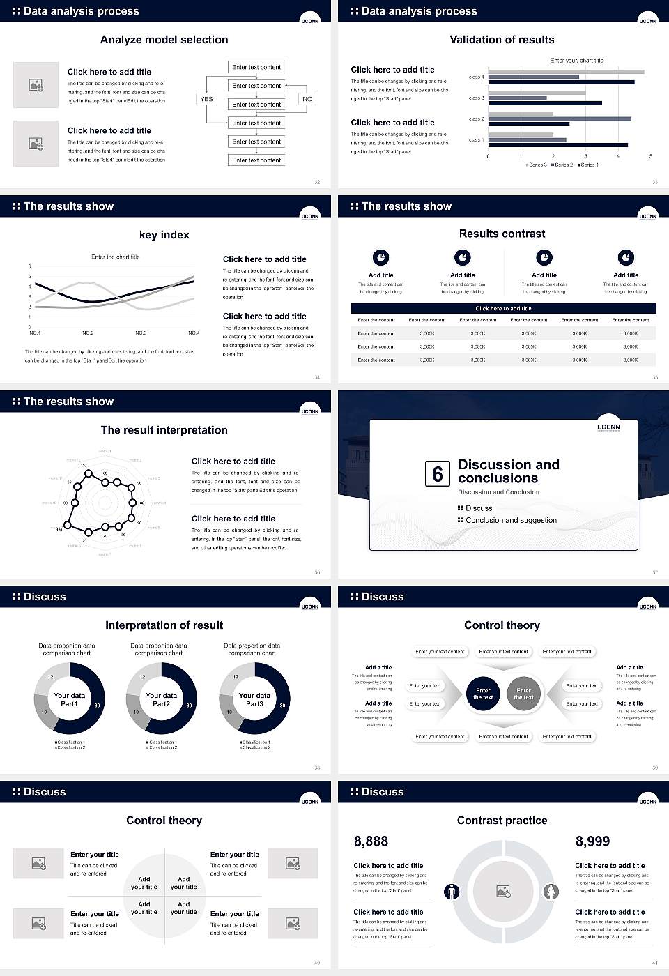 University of Connecticut-Hartford Campus Graduation Thesis Defense PPT Template16:9 ratio PPT effect preview image5