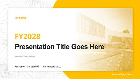 University of California-Davis Academic Presentation/Research Findings Report PPT Template