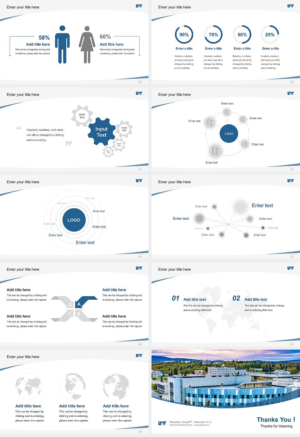 University of Alaska Fairbanks Course/Courseware Creation PPT Template16:9 ratio PPT effect preview image4