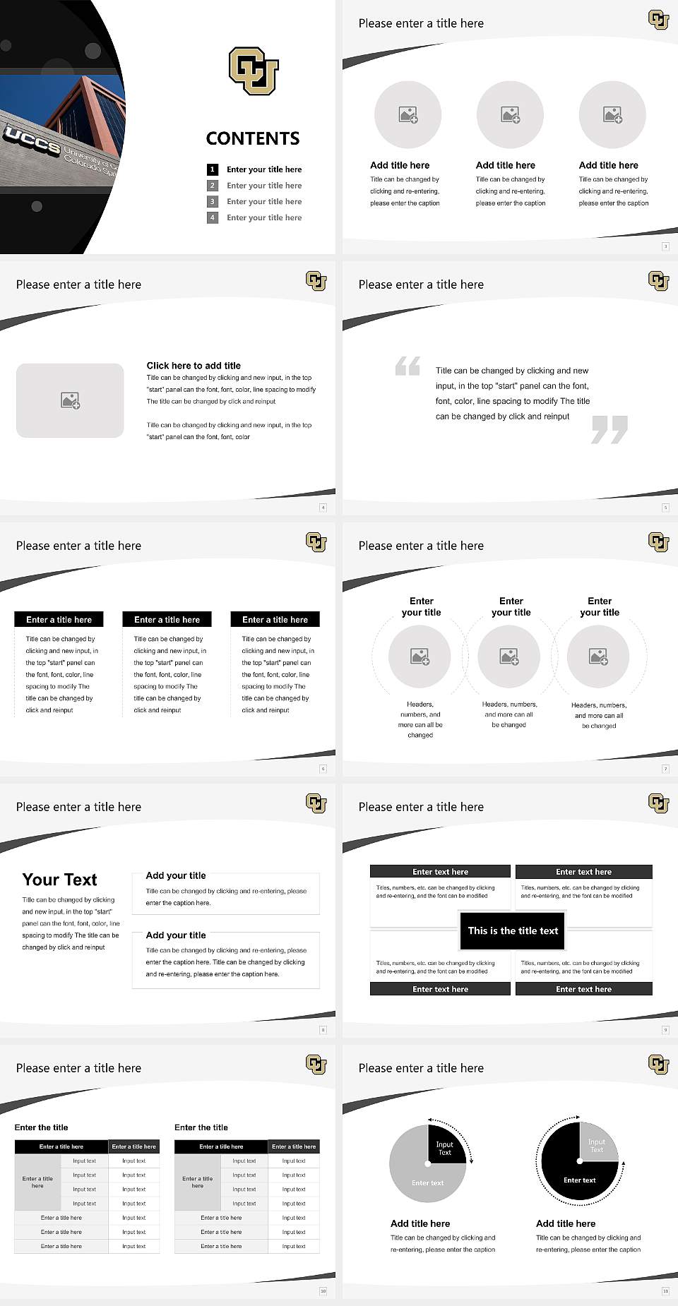 University of Colorado Colorado Springs Course/Courseware Creation PPT Template4:3 ratio PPT effect preview image2