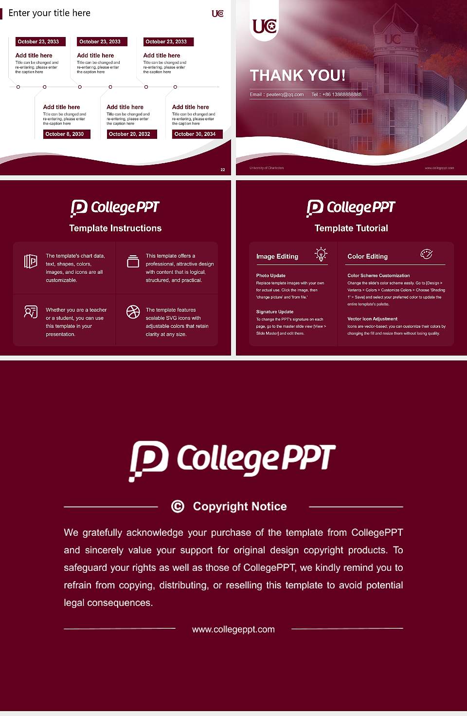 University of Charleston Lecture Sharing and Networking Event PPT Template4:3 ratio PPT effect preview image4