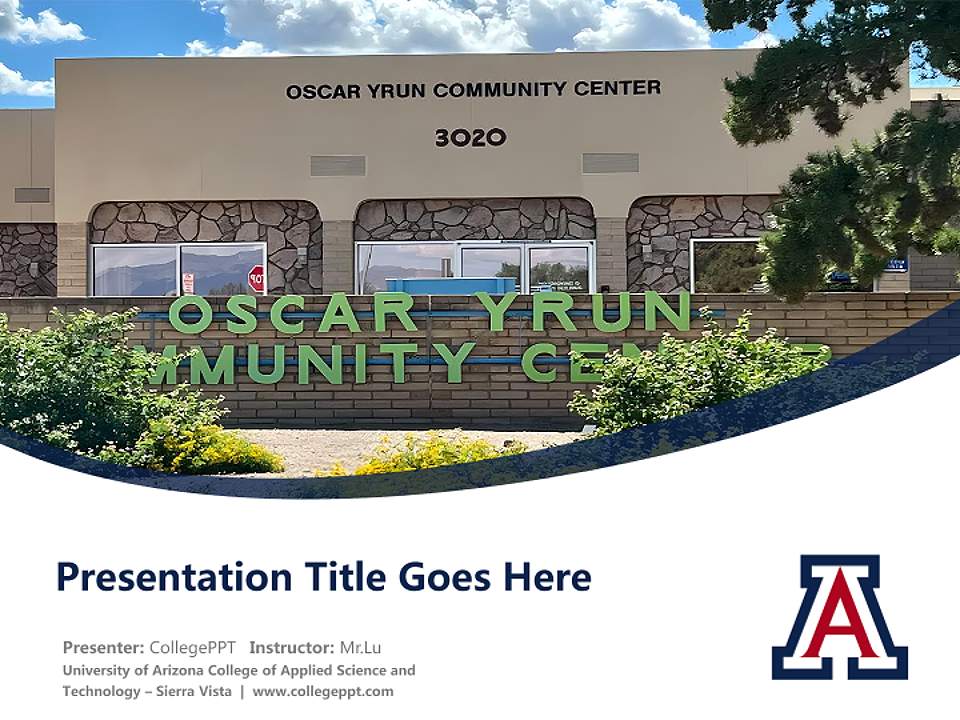 University of Arizona College of Applied Science and Technology – Sierra Vista Course/Courseware Creation PPT Template4:3 ratio PPT effect preview image5