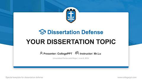 Universidad Pentecostal Mizpa Graduation Thesis Defense PPT Template