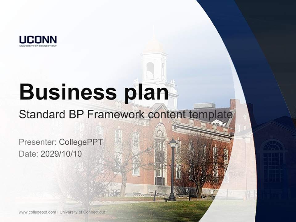 University of Connecticut Competition/Entrepreneurship Contest PPT Template4:3 ratio PPT effect preview image9