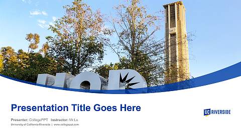 University of California-Riverside Course/Courseware Creation PPT Template
