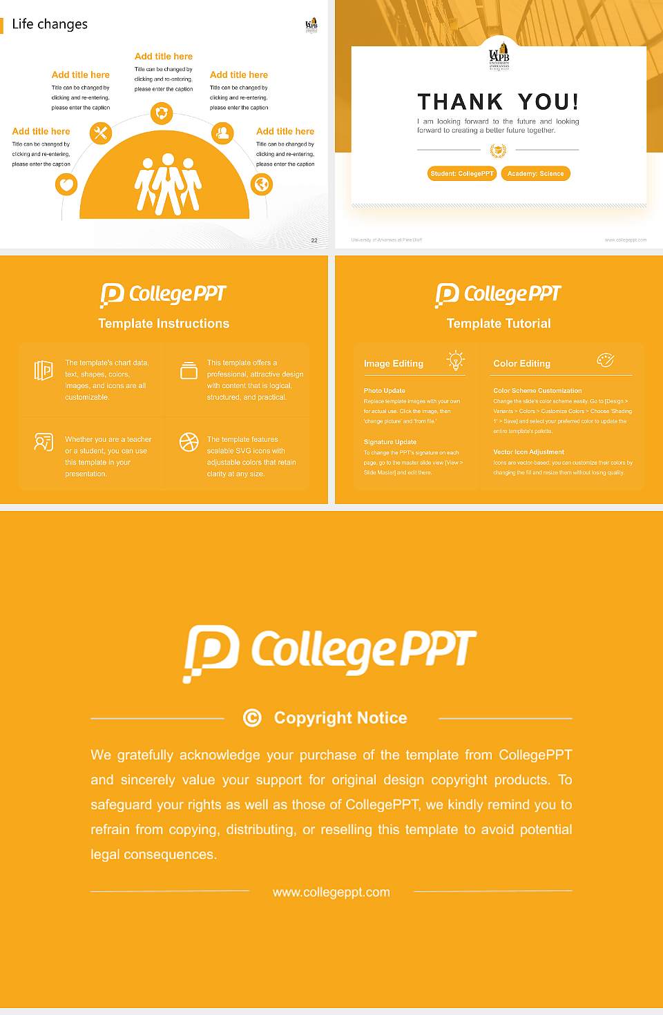 University of Arkansas at Pine Bluff National Scholarship Defense PPT Template4:3 ratio PPT effect preview image4
