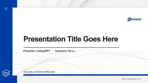 University of California-Riverside Thesis Proposal/Graduation Defense PPT Template