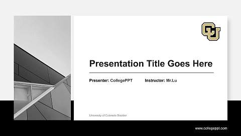 University of Colorado Boulder General Purpose PPT Template
