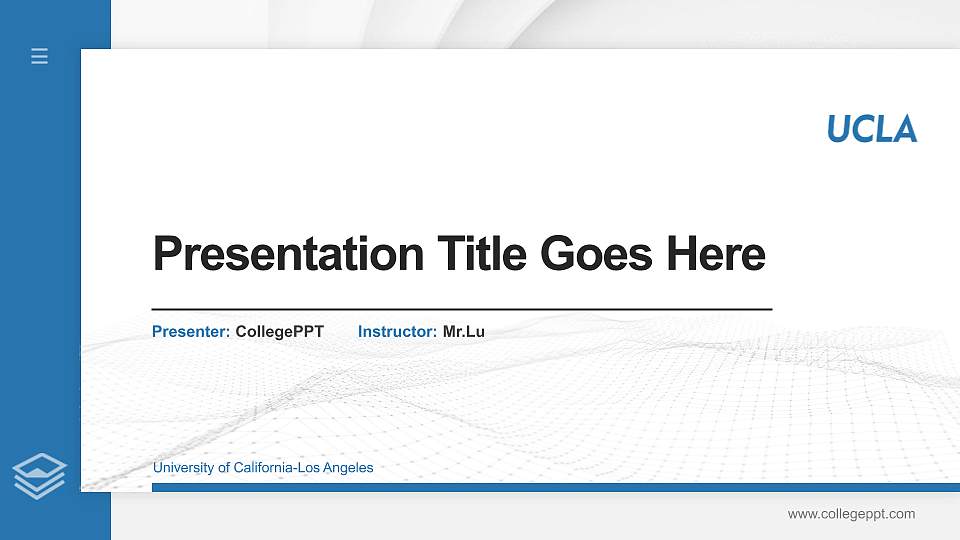 University of California-Los Angeles Thesis Proposal/Graduation Defense PPT Template16:9 ratio PPT effect preview image