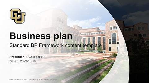 University of Colorado Boulder Competition/Entrepreneurship Contest PPT Template