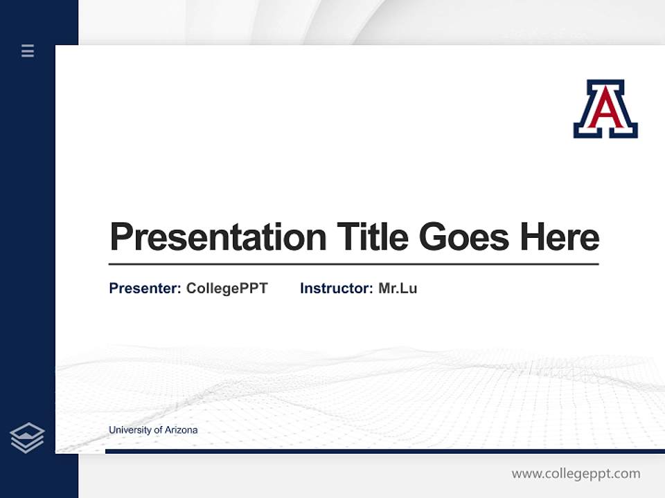 University of Arizona Thesis Proposal/Graduation Defense PPT Template4:3 ratio PPT effect preview image5