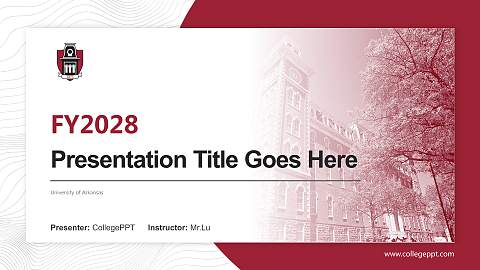 University of Arkansas Academic Presentation/Research Findings Report PPT Template