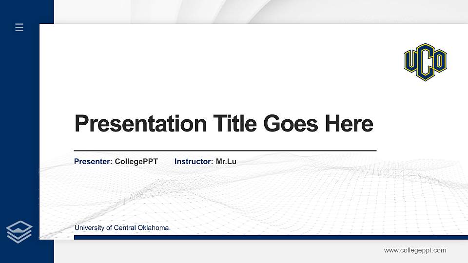 University of Central Oklahoma Thesis Proposal/Graduation Defense PPT Template16:9 ratio PPT effect preview image