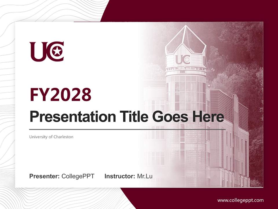 University of Charleston Academic Presentation/Research Findings Report PPT Template4:3 ratio PPT effect preview image5