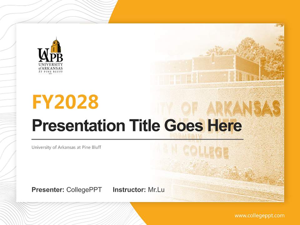 University of Arkansas at Pine Bluff Academic Presentation/Research Findings Report PPT Template4:3 ratio PPT effect preview image5