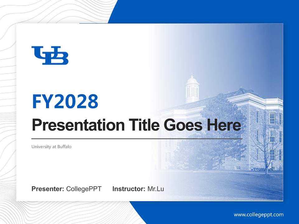 University at Buffalo Academic Presentation/Research Findings Report PPT Template4:3 ratio PPT effect preview image5
