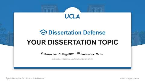 University of California-Los Angeles Graduation Thesis Defense PPT Template