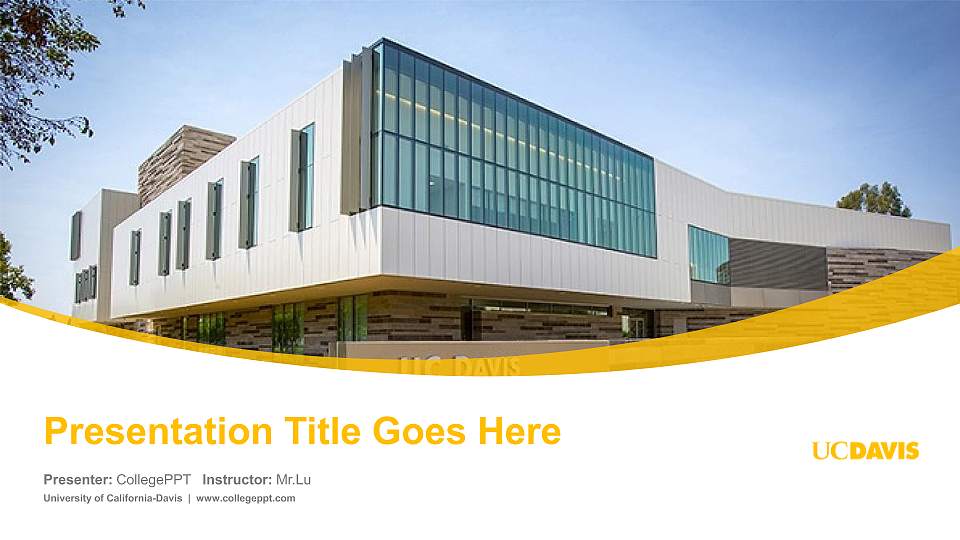 University of California-Davis Course/Courseware Creation PPT Template16:9 ratio PPT effect preview image