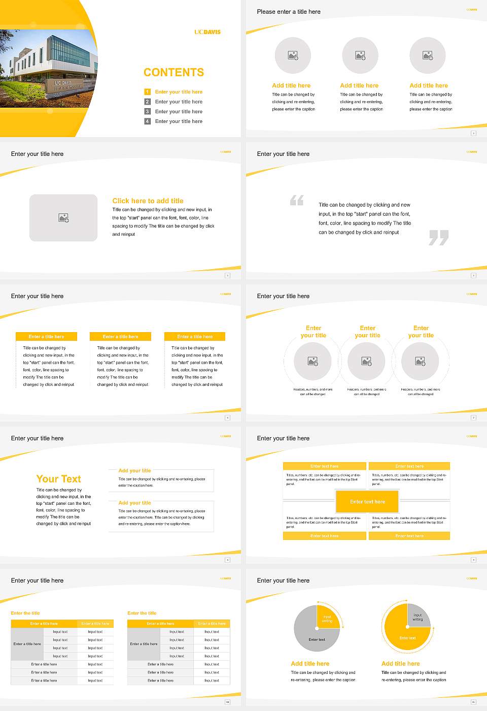 University of California-Davis Course/Courseware Creation PPT Template16:9 ratio PPT effect preview image2