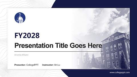 University of Dayton Academic Presentation/Research Findings Report PPT Template