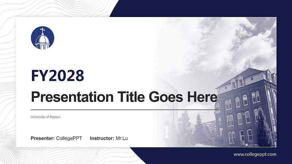 University of Dayton Academic Presentation/Research Findings Report PPT Template16:9 ratio PPT effect preview image
