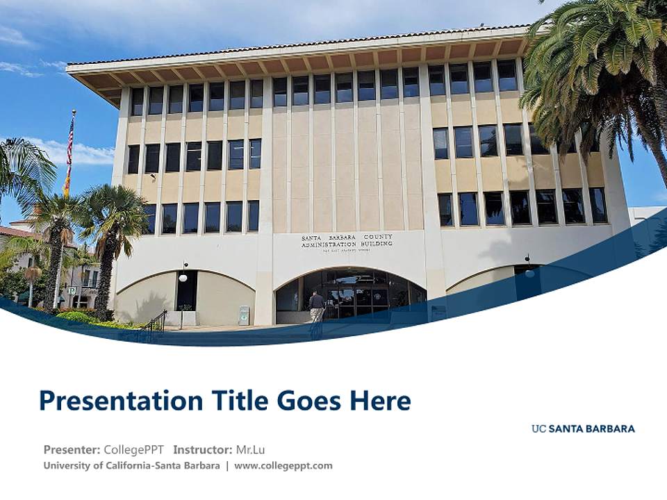 University of California-Santa Barbara Course/Courseware Creation PPT Template4:3 ratio PPT effect preview image5