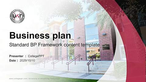 University of Advancing Technology Competition/Entrepreneurship Contest PPT Template