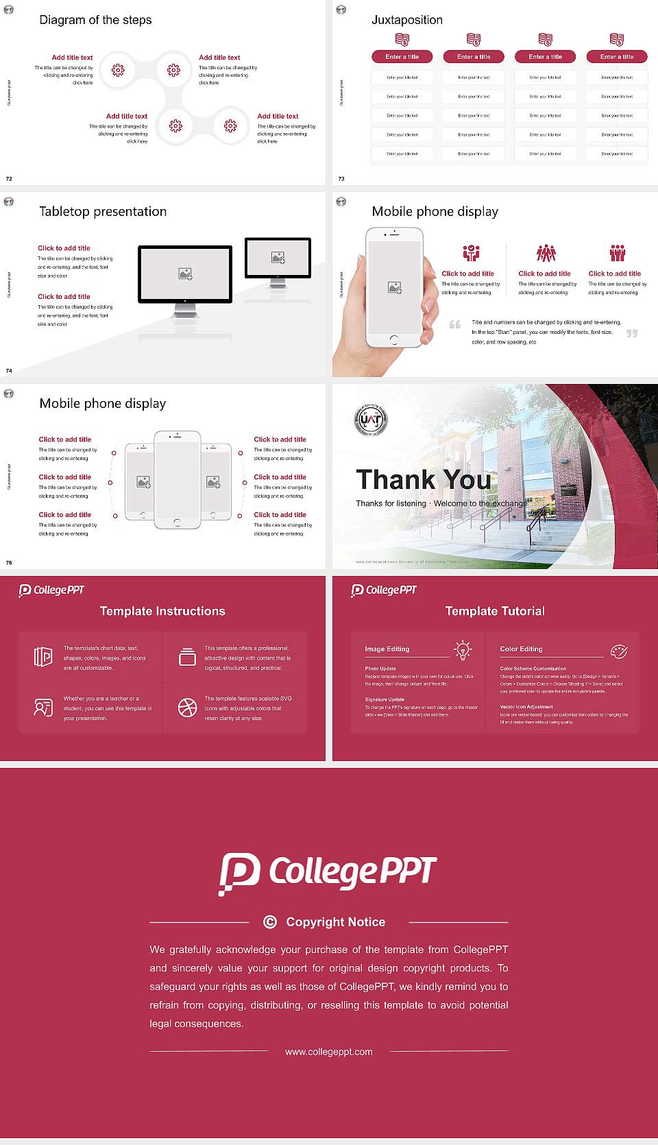 University of Advancing Technology Competition/Entrepreneurship Contest PPT Template16:9 ratio PPT effect preview image9
