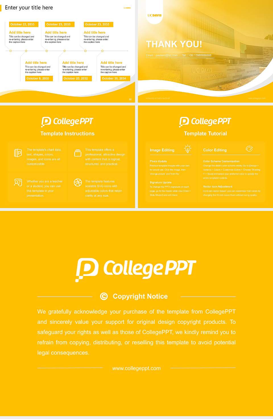 University of California-Davis Lecture Sharing and Networking Event PPT Template4:3 ratio PPT effect preview image4
