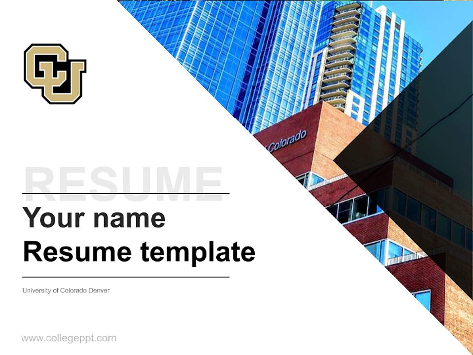 University of Colorado Denver Resume PPT Template4:3 ratio PPT effect preview image5