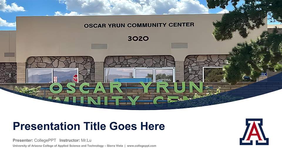 University of Arizona College of Applied Science and Technology – Sierra Vista Course/Courseware Creation PPT Template16:9 ratio PPT effect preview image