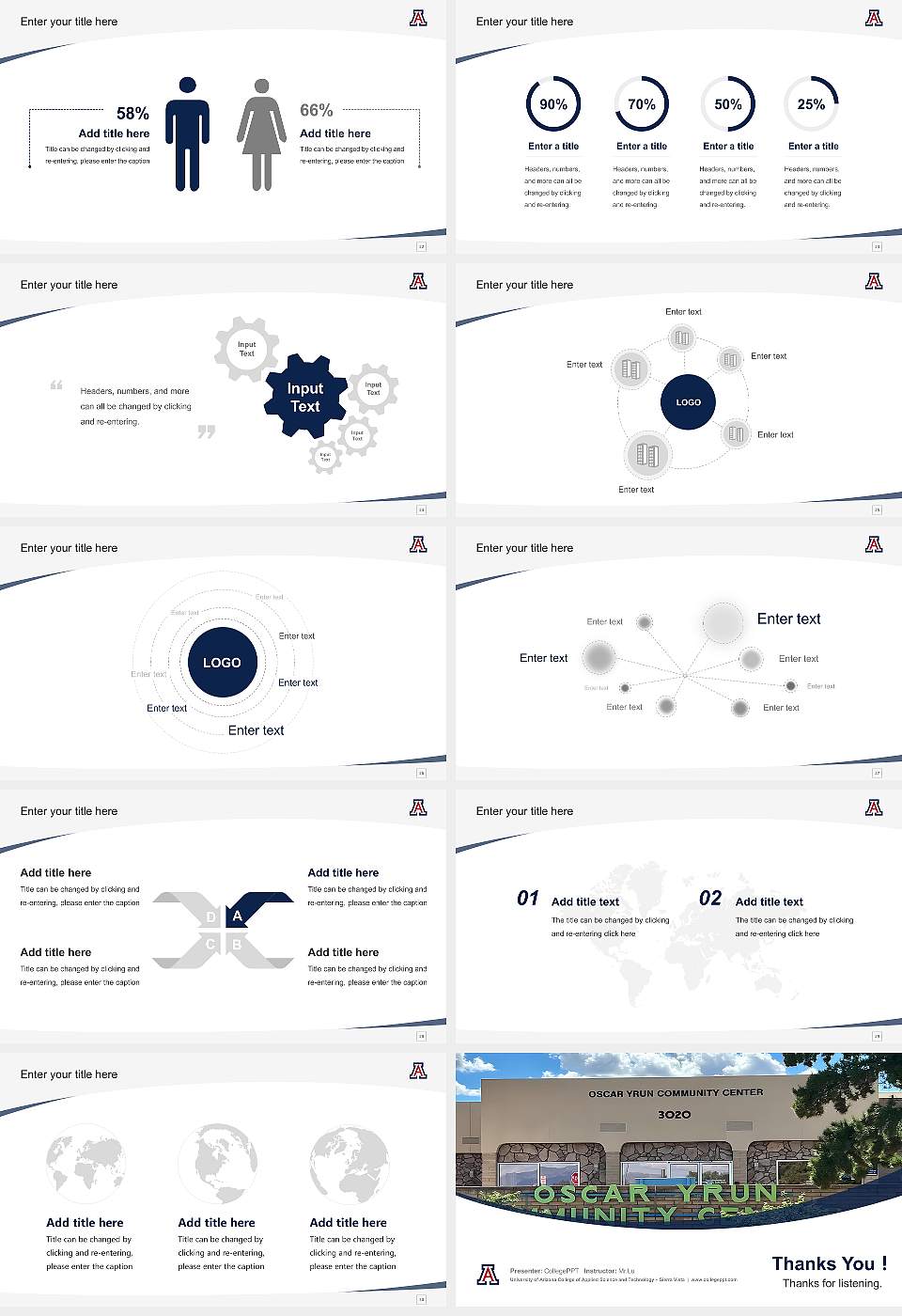 University of Arizona College of Applied Science and Technology – Sierra Vista Course/Courseware Creation PPT Template16:9 ratio PPT effect preview image4