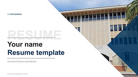 University of California-Santa Barbara Resume PPT Template