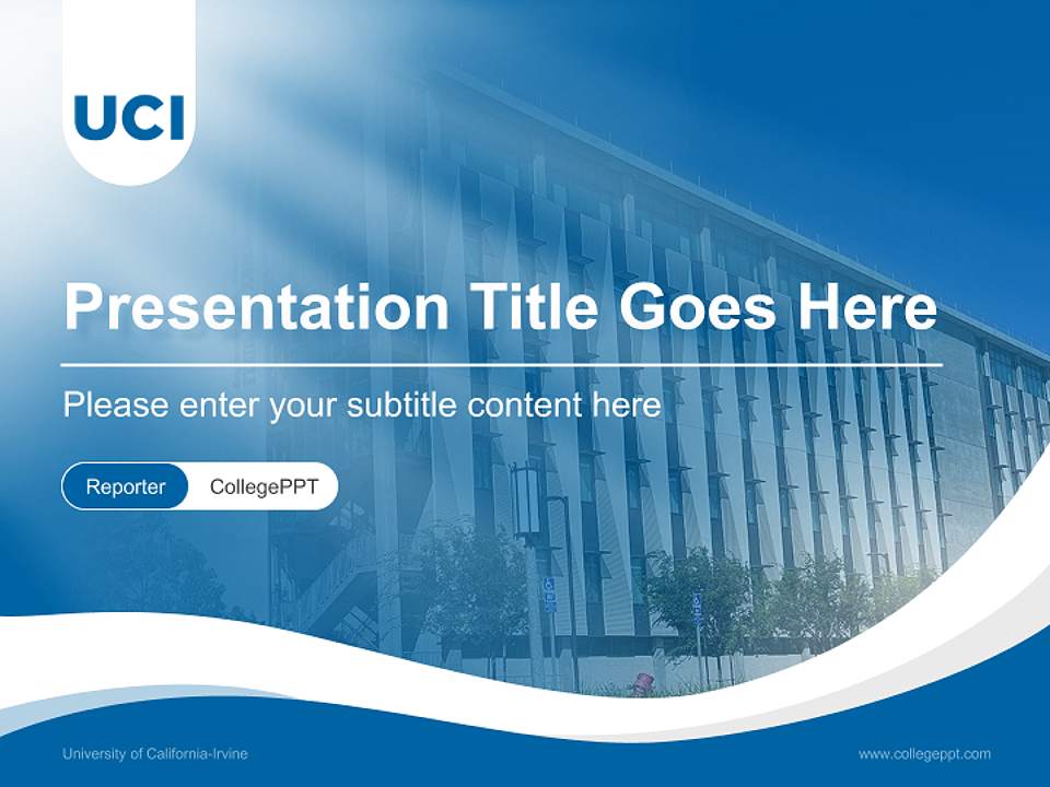 University of California-Irvine Lecture Sharing and Networking Event PPT Template4:3 ratio PPT effect preview image4