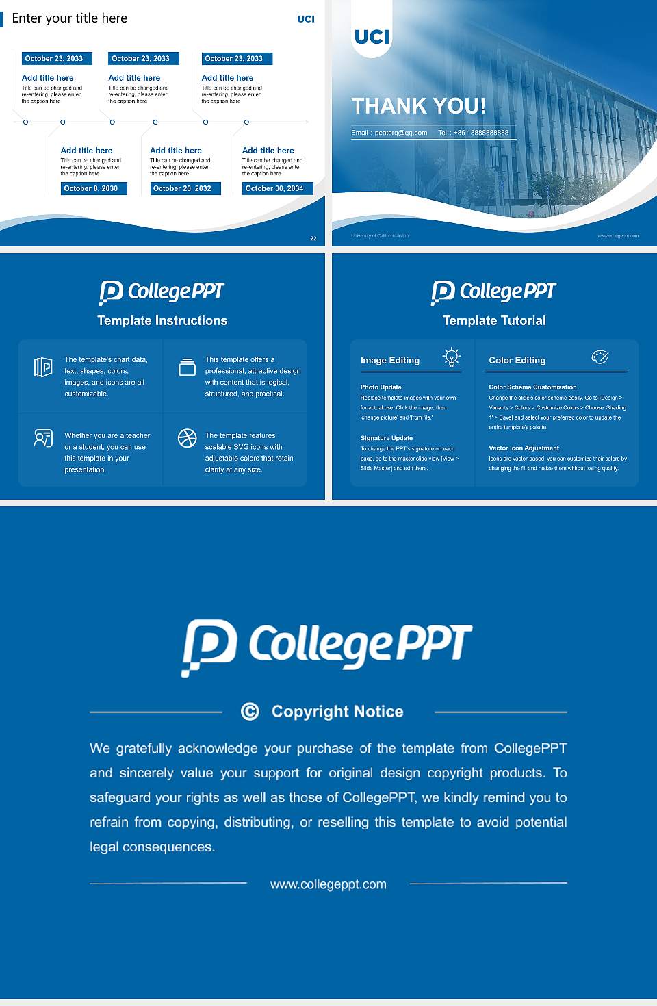 University of California-Irvine Lecture Sharing and Networking Event PPT Template4:3 ratio PPT effect preview image4
