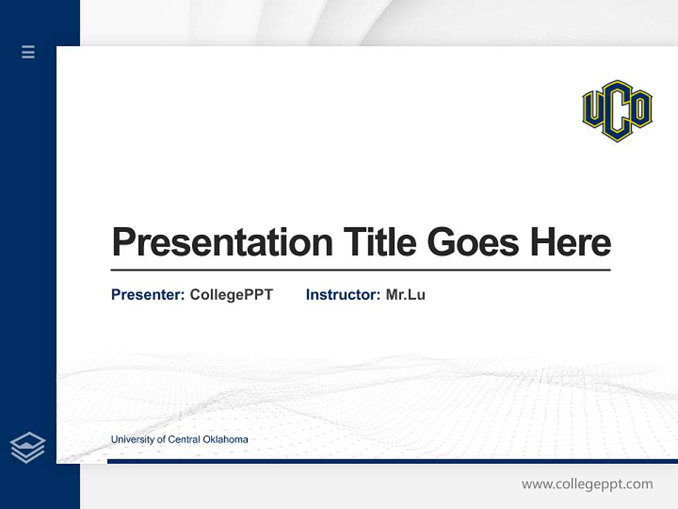 University of Central Oklahoma Thesis Proposal/Graduation Defense PPT Template4:3 ratio PPT effect preview image5