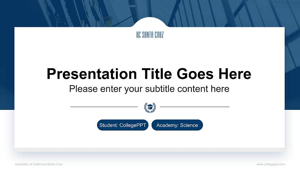 University of California-Santa Cruz National Scholarship Defense PPT Template16:9 ratio PPT effect preview image1