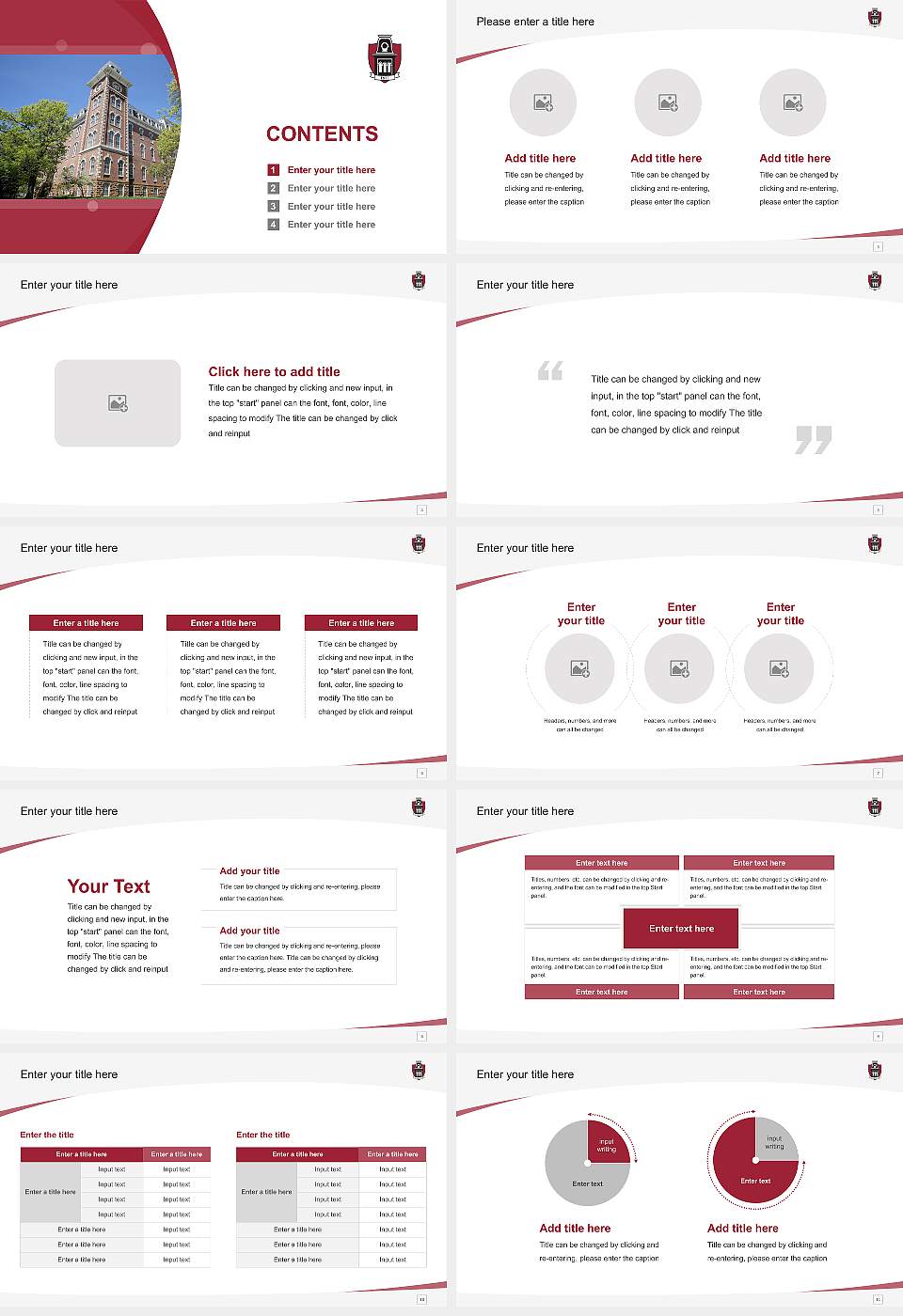 University of Arkansas Course/Courseware Creation PPT Template16:9 ratio PPT effect preview image2