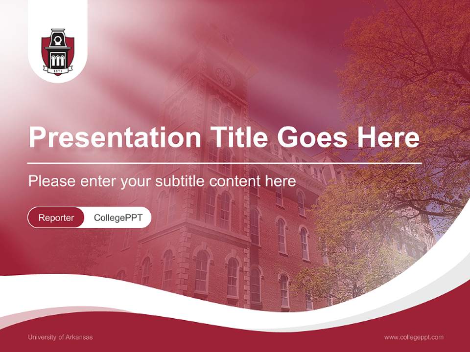University of Arkansas Lecture Sharing and Networking Event PPT Template4:3 ratio PPT effect preview image4