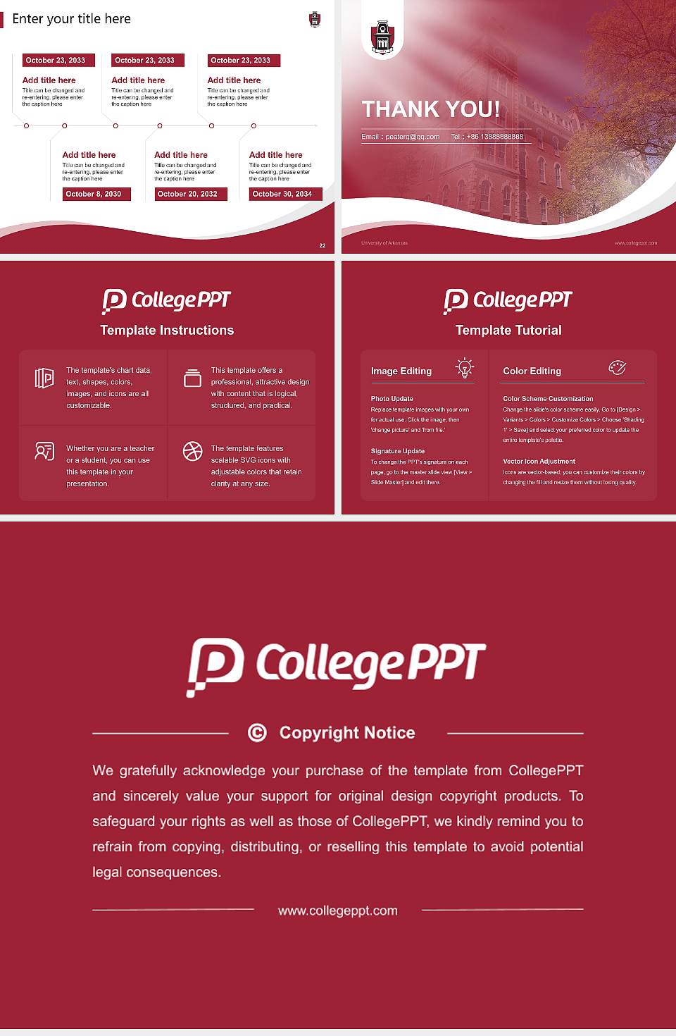 University of Arkansas Lecture Sharing and Networking Event PPT Template4:3 ratio PPT effect preview image4
