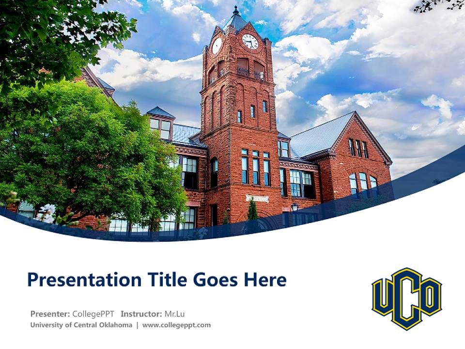 University of Central Oklahoma Course/Courseware Creation PPT Template4:3 ratio PPT effect preview image5