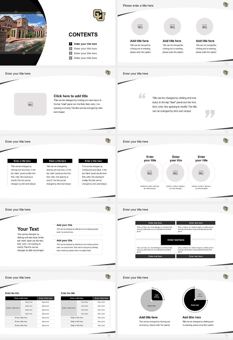 University of Colorado Boulder Course/Courseware Creation PPT Template16:9 ratio PPT effect preview image2