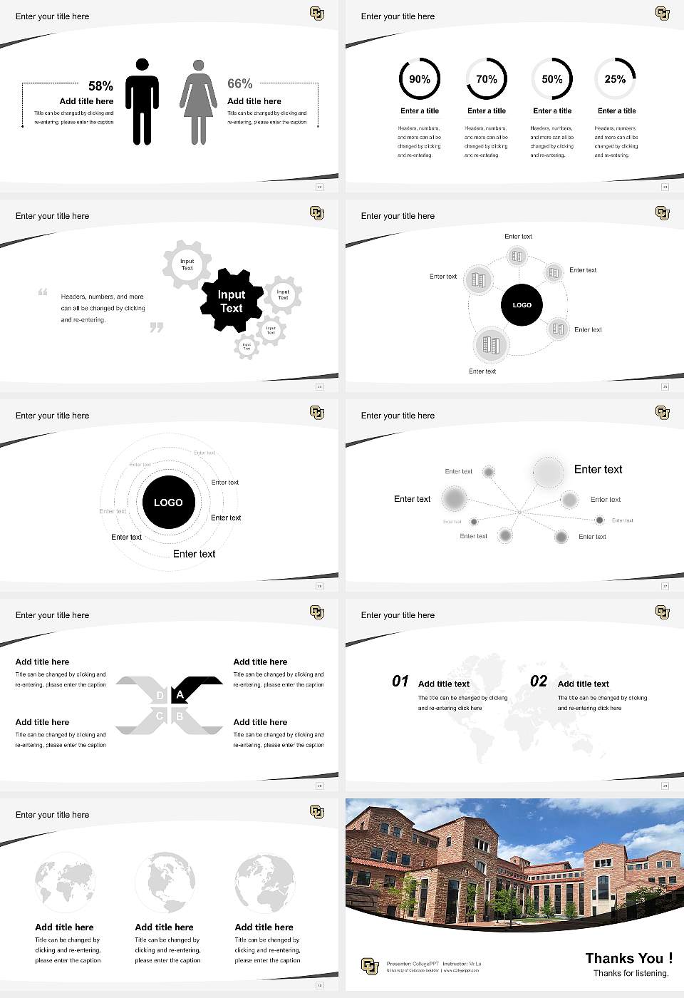 University of Colorado Boulder Course/Courseware Creation PPT Template16:9 ratio PPT effect preview image4