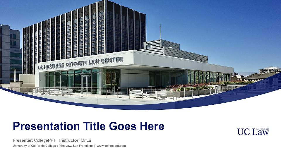 University of California College of the Law, San Francisco Course/Courseware Creation PPT Template16:9 ratio PPT effect preview image