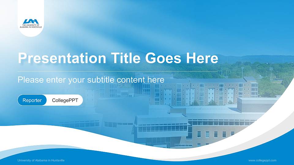 University of Alabama in Huntsville Lecture Sharing and Networking Event PPT Template16:9 ratio PPT effect preview image