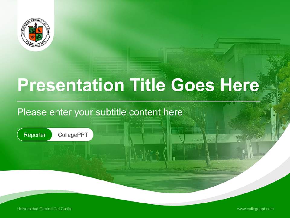 Universidad Central Del Caribe Lecture Sharing and Networking Event PPT Template4:3 ratio PPT effect preview image4